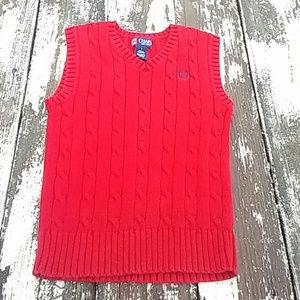 Chaps red sweater vest